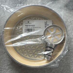 Marigold Flower of Life Decorative Dish with Stopper - yellow & Silver